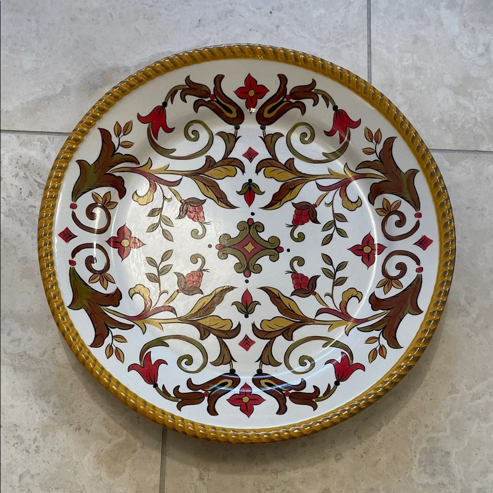 Pier 1 Earthenware Plate - Oralia 12 in